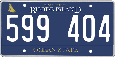 RI license plate 599404