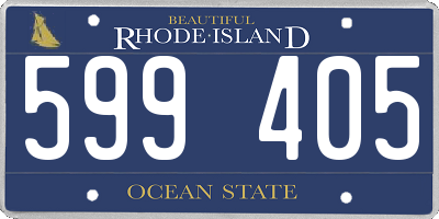 RI license plate 599405