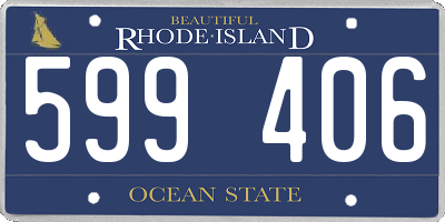 RI license plate 599406
