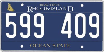 RI license plate 599409