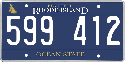 RI license plate 599412