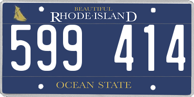 RI license plate 599414