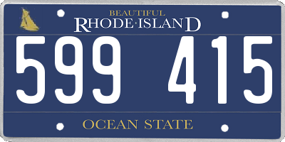 RI license plate 599415
