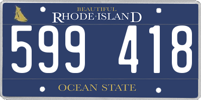 RI license plate 599418