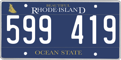 RI license plate 599419