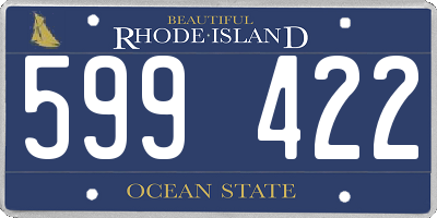 RI license plate 599422