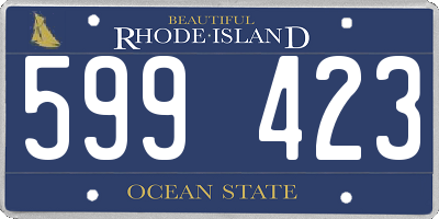 RI license plate 599423