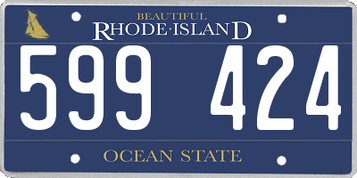 RI license plate 599424