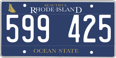 RI license plate 599425