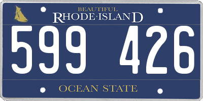 RI license plate 599426