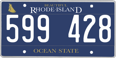 RI license plate 599428