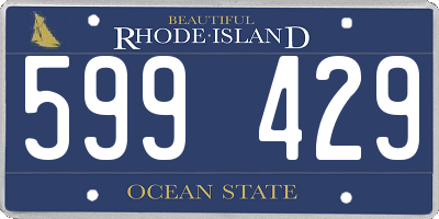 RI license plate 599429