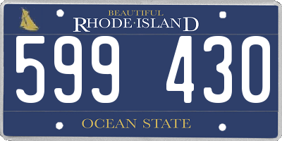 RI license plate 599430