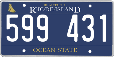 RI license plate 599431