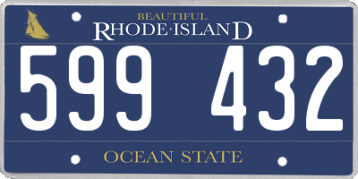 RI license plate 599432