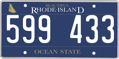 RI license plate 599433