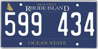 RI license plate 599434