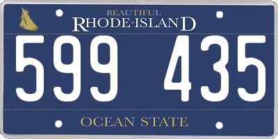 RI license plate 599435