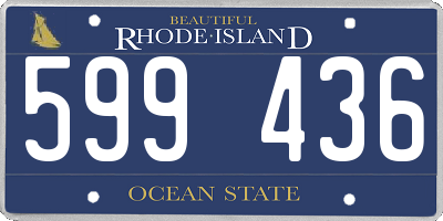 RI license plate 599436
