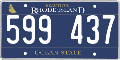 RI license plate 599437