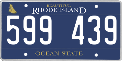 RI license plate 599439