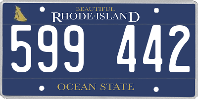 RI license plate 599442