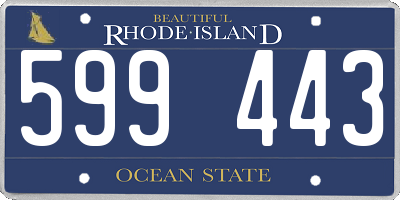 RI license plate 599443