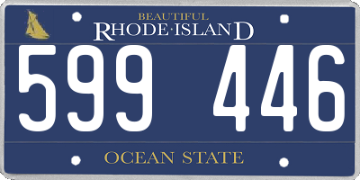 RI license plate 599446