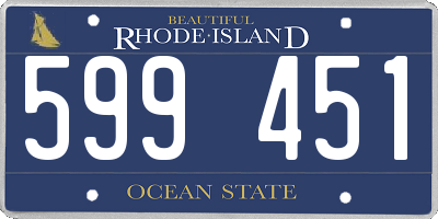 RI license plate 599451