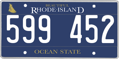 RI license plate 599452