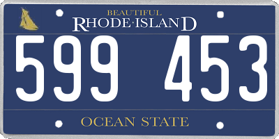 RI license plate 599453