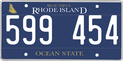 RI license plate 599454