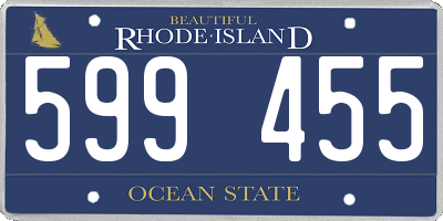 RI license plate 599455