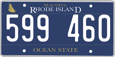 RI license plate 599460
