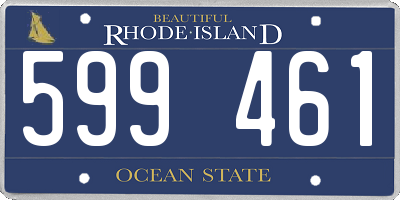 RI license plate 599461