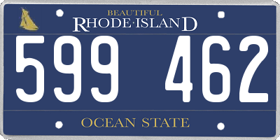 RI license plate 599462