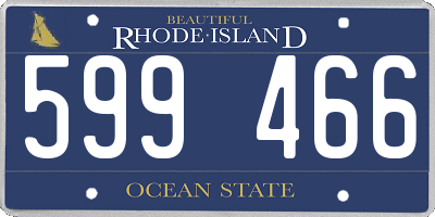 RI license plate 599466