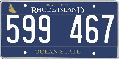 RI license plate 599467
