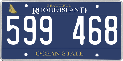 RI license plate 599468