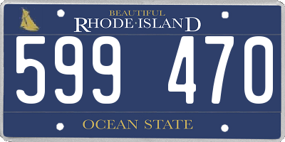 RI license plate 599470