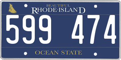 RI license plate 599474