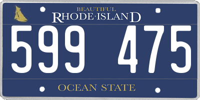 RI license plate 599475