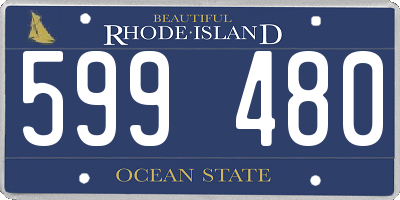 RI license plate 599480
