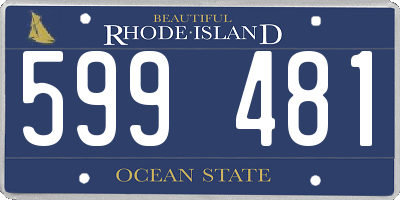 RI license plate 599481