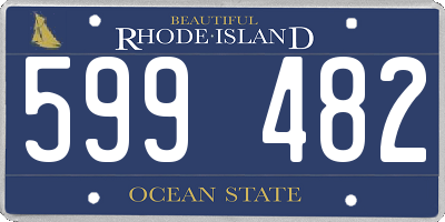 RI license plate 599482