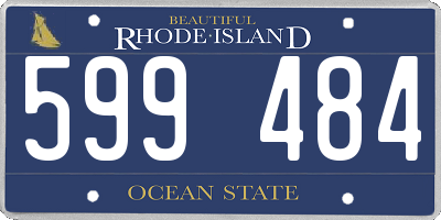 RI license plate 599484