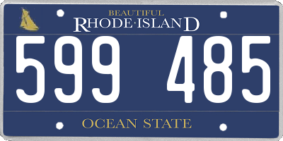 RI license plate 599485