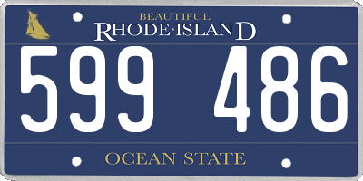 RI license plate 599486