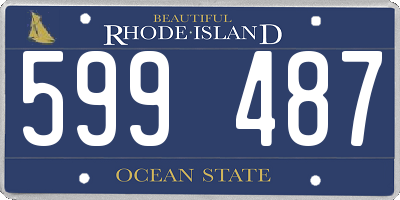 RI license plate 599487
