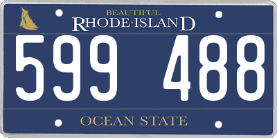 RI license plate 599488
